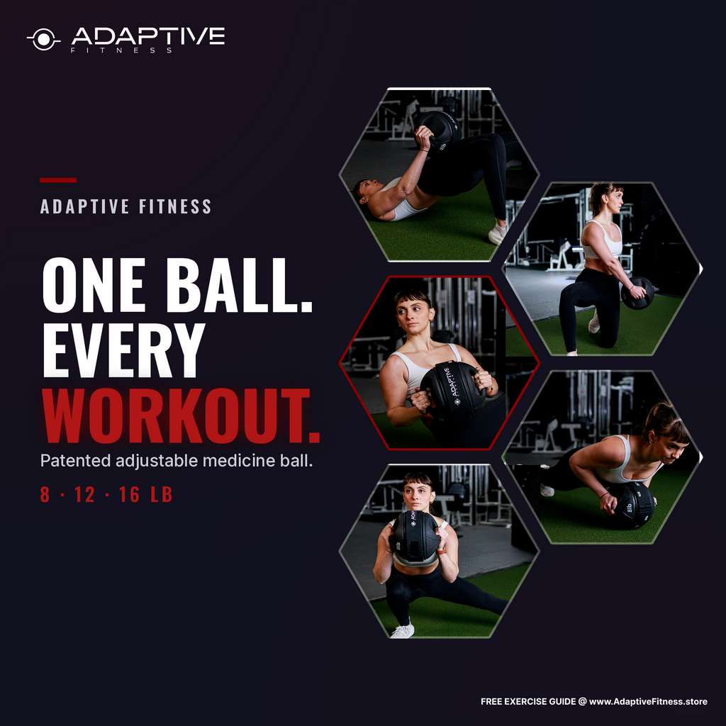 Adjustable Medicine Ball w/ Handles (8lb, 12lb, 16lb)