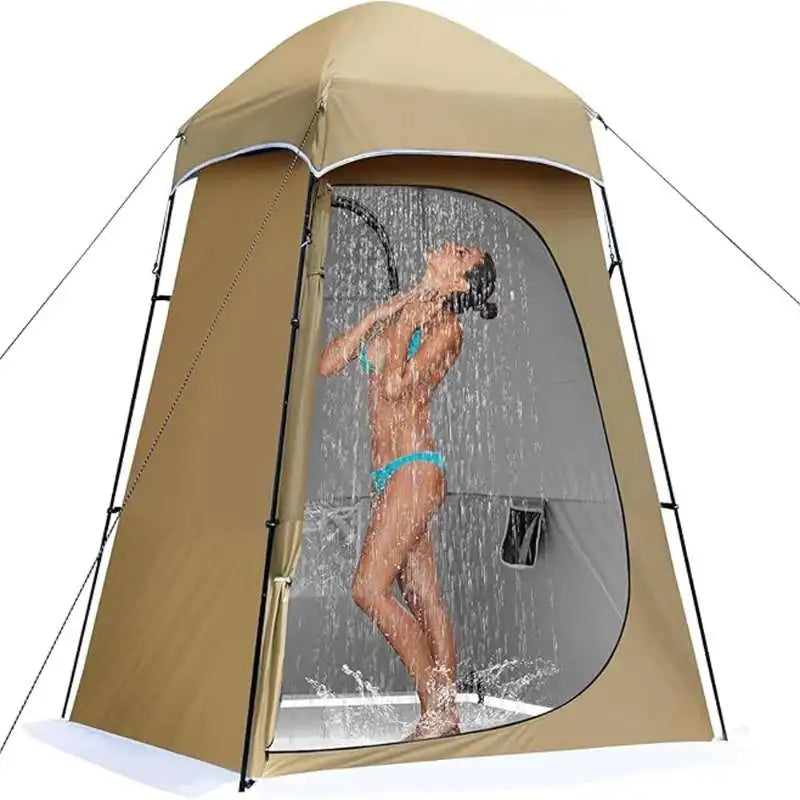 Shower Tent 150D Oxford Silver Coated Simple Toilet Tents Privacy Waterproof Fishing Tent Camping Supplies 160x160x240cm