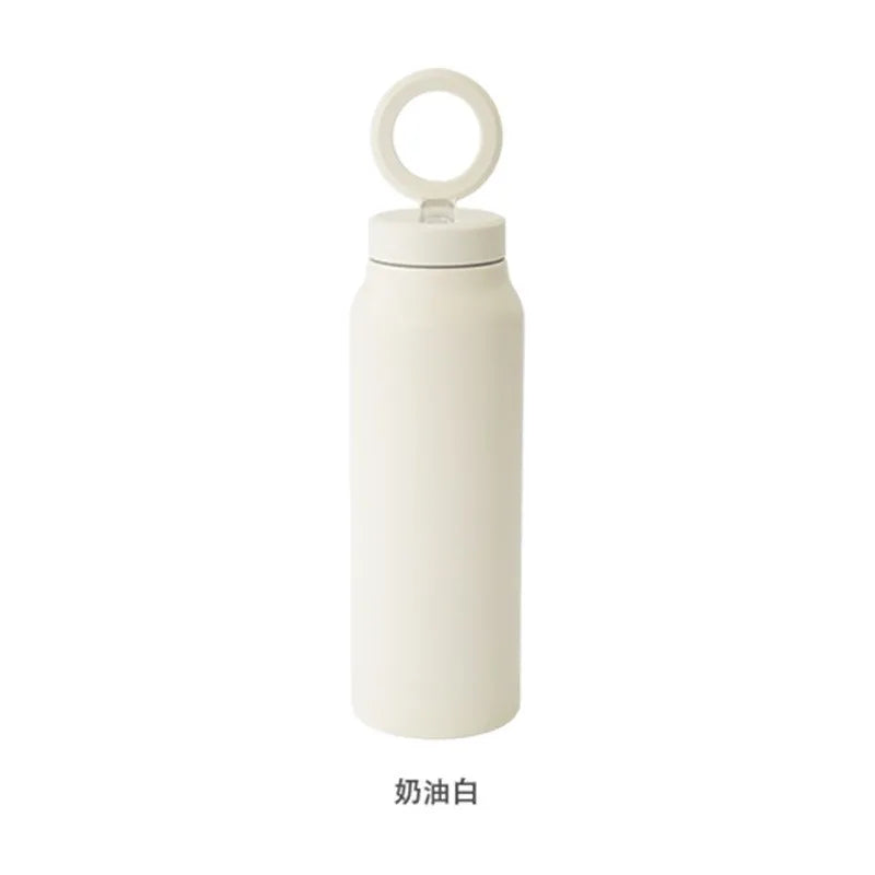 Painted Sports Thermos 24oz Vacuum Flask with Magnetic Phone Rack | Stainless Steel Water Bottle