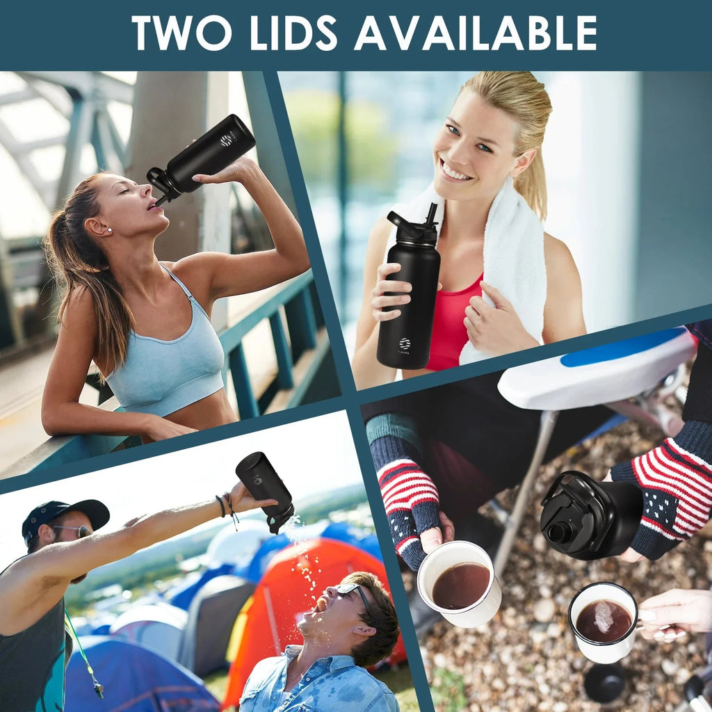 Insulated Water Bottle - Straw Lid, 950-1200ml