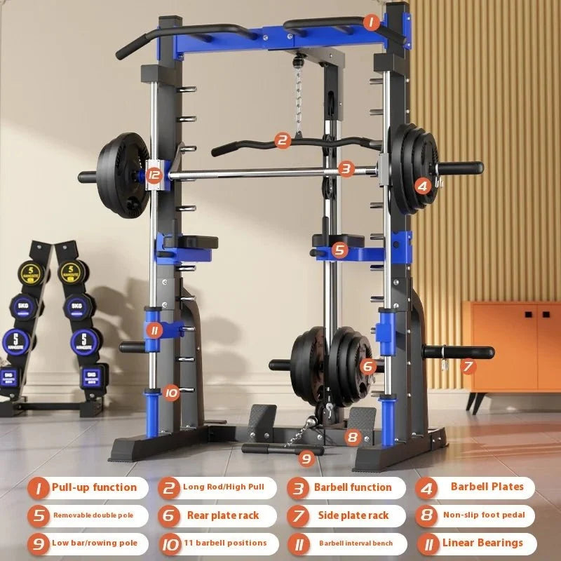 Smith Machine Power Rack – Multi-Function Home Trainer